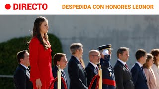 LEONOR DESPEDIDA con HONORES desde BARAJAS antes de su PRIMER VIAJE OFICIAL  RTVE [upl. by Hayikaz654]