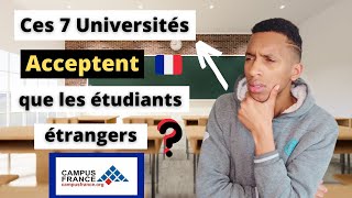 Campus France  Les universités qui acceptent le plus détudiants étrangers en France  Admission [upl. by Joseito]