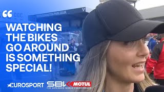 Twotime Olympic gold medalist Victoria Pendleton on her love for Superbikes at Donington Park 🏍️ [upl. by Haissem]