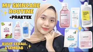 MY SKINCARE ROUTINE UPDATE✨  PRAKTEK  HONEST REVIEW SNP PEPTARONIC amp SNP MINI  indri meiliana [upl. by Gosser968]