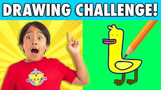 Ryan Does HARDEST Drawing Challenge with Mommy [upl. by Areem]