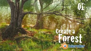 How to Create a Forest in Blender  Custom Trees  1 of 6 [upl. by Odnamla]