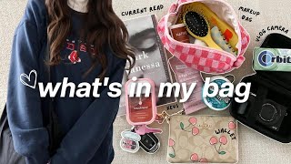 whats in my bag 🌸 Baggu crescent bag [upl. by Keon]