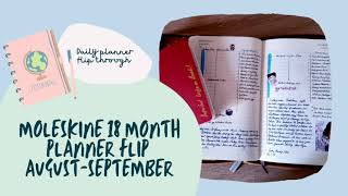 Moleskine Daily Planner  August  September Flip  Plan With Me [upl. by Akiemehs114]