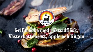 Polarbröd Receptfilm  Grillmacka med rökt sidfläsk Västerbottensost äpple och lingon [upl. by Cheyney]