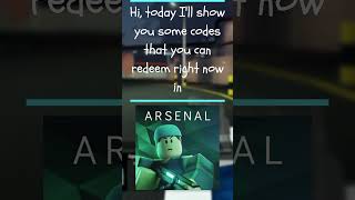 Arsenal codes that you can still redeem  arsenal roblox games videogames fps shorts short [upl. by Litnahc]