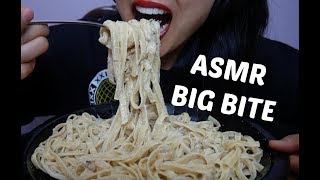 ASMR SUPER Creamy Fettuccine Alfredo BIG BITES EATING SOUNDS No Talking  SASASMR [upl. by Vassily]