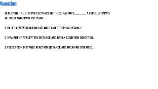 Determine the stopping distance By these factors [upl. by Noreh]