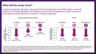 Mepolizumab reduces exacerbations and improves asthma control  Video abstract ID 298559 [upl. by Stelmach]