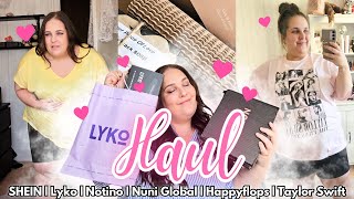 HAUL  Provar kläder från SHEIN  Nuni Global happyflops Taylor Swift Merch Lyko Notino [upl. by Akemihs]