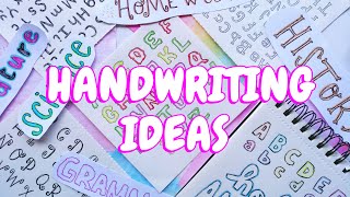 DIFFERENT HANDWRITING STYLES for SCHOOL PROJECTS 🌜 CUTE WAYS TO WRITE LETTERS and TITLES [upl. by Sillihp62]