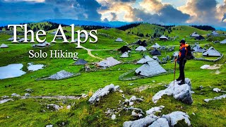 Solo Hiking in the Alps  Velika Planina  Slovenia Hiking [upl. by Enelegna18]