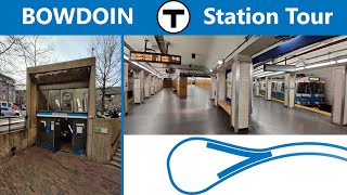 ⁴ᴷ Subway Tour  Bowdoin MBTA Station Blue Line [upl. by Rebeh]