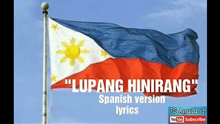 Lupang Hinirang Spanish version with lyrics  Philippine National Anthem [upl. by Naeroled]