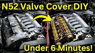 N52 Valve Cover Gasket In Under 6 Minutes [upl. by Siuraj]