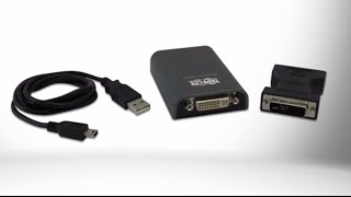 Tripp Lite U244001R USB 20 to DVI and VGA Adapter [upl. by Elwira]