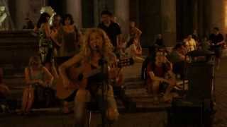 Betty Candelieri sings at The Pantheon Rome Italy 30813 [upl. by Lambrecht]