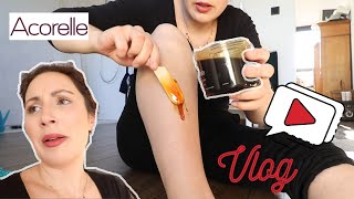 Je teste la cire épilatoire naturelle dAcorelle 🌿🥴 aie   VLOG [upl. by Nell]