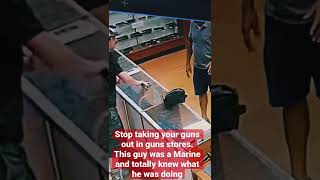 Retired Marine Negligent Discharges in gun store [upl. by Marja]