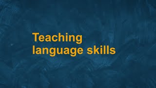 Teaching language skills [upl. by Suhpoelc]