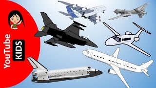 Learn Air Vehicles and Aircraft Names and Sounds  YouTube Kids [upl. by Rebane828]