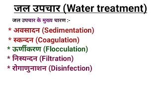 Treatment of water sedimentation coagulation flocculation filtration disinfection [upl. by Tterraj]