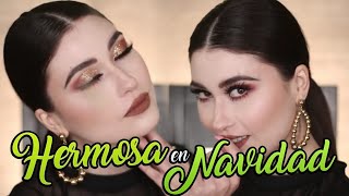 MAQUILLAJE PARA NAVIDAD  LINDO Y RÁPIDO [upl. by Elahcim]