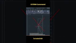 EXTRIM Command in AutoCAD shorts autocad [upl. by Ysirhc]