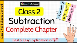 Class 2 Maths Subtraction Complete Chapter [upl. by Garrik]