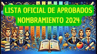 🚨 Lista de Ingresantes del Examen de Nombramiento 2024 📚 ¡Descúbrela Aquí 🚀 [upl. by Aneer207]