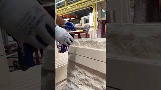 Chisel marble paving process Good tools and machinery make work easy [upl. by Derrik]