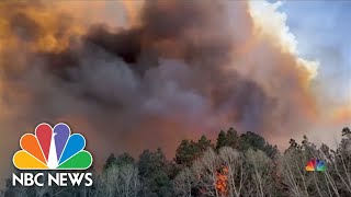 Two New Mexico Fires Merge Into One Torching 100000 Acres [upl. by Niwroc]