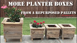 Build attractive DIY PLANTER BOXES from wood pallets at no cost Great repurposed wood projects [upl. by Raddie]