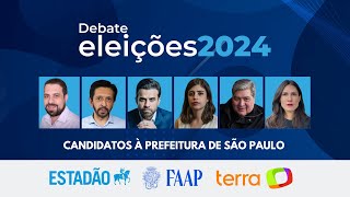 VEJA O DEBATE COMPLETO À PREFEITURA DE SÃO PAULO  ELEIÇÕES 2024  ASSISTA À INTEGRA [upl. by Itsirc]