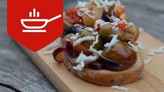 Kiraz Domatesli Sıcak Bruschetta Tarifi [upl. by Huesman]