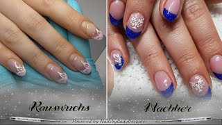 Von French White zu French Blau mit 3D Blume  NailsbyLadydesigner [upl. by Bess263]