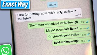 whatsapp text formatting  italic bold strikethrough and FixedSys in WhatsApp Easy [upl. by Arakaj]