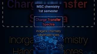 Charge transfer spectra  MSc 1st sem  Inorganic chemistry mscnotes shorts viralshorts [upl. by Kcirdef560]