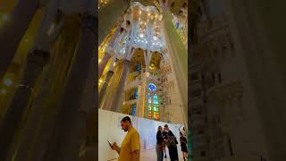 Inside the Sagrada Familia Basilica in Barcelona Spain sagradafamília travel barcelona spain [upl. by Ivek491]