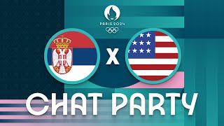 Serbia v USA  Mens Olympic Basketball Tournament Paris 2024  Chat Party ⚡🏀 [upl. by Karlik]