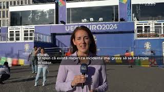 EURO 2024 cu ochii pe suporteri Organizatorii încearcă să îi împiedice pe fani să intre pe teren [upl. by Stephi]