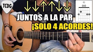 Canción fácil en guitarra para principiantes ¡Solo 4 acordes Juntos a la Par [upl. by Ydda]