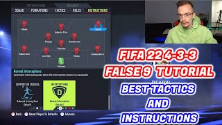 FIFA 22 THE MOST OVERPOWERED CUSTOM FORMATION 433 FALSE 9 TACTICS amp INSTRUCTIONS HOW TO PLAY 433 [upl. by Rocray]