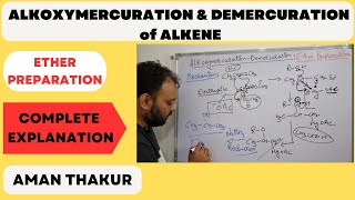 Alkoxymercuration amp Demercuration of Alkenes  Ether preparation II Explained with mechanism [upl. by Baruch]