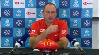 Sydney Swans Press Conference  Round 9 13052023  Fox Footy [upl. by Atsirc]