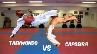 Taekwondo VS Capoeira  Sparring [upl. by Barnaba]