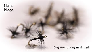 Matts Midge  Very Tiny Dry Fly  McFly Angler Fly Tying Tutorial [upl. by Ataymik]