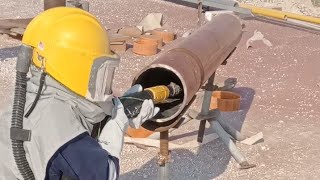 Pipe internal Joint Sandblasting OFW LIFE [upl. by Anileuqcaj]