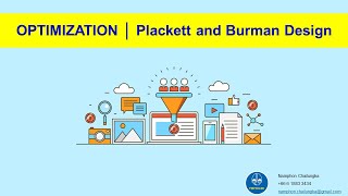 OPTIMIZATION  Plackett and Burman Design  21 November 2018 [upl. by Kalina760]