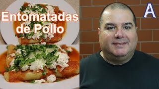 Entomatadas de Pollo Recetas de Comidas Mexicanas faciles y economicas Enjitomatadas [upl. by Oiril950]